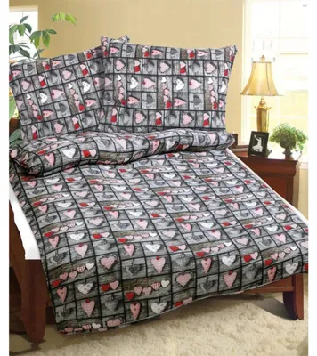 Obrázek produktu pro Krepové povlečení - 140x220 cm. 70x90 - červená