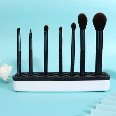 Make-up Organizer für Kosmetik mit 26+72 Löchern - Robuster und sicherer ABS Make-up Pinselhalter für den Heim- und