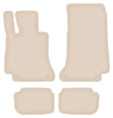 Produktbild von DURBAN Beige Velours-Fußmatten-Set für Mercedes E W213 Coupé (2015-)