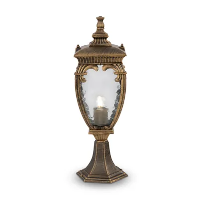 Produktbild von Maytoni  Bodenbeleuchtung für Außenanlagen  Fleur 1x E27 excl. Schwarz mit Gold aus Aluminum 480 Lumen 60W für Küche, Schlafzimmer, Wohnzimmer, Esszimmer, Lobby