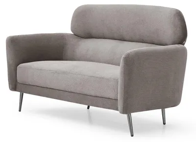Image de MENZZO Canapé 2 places moderne avec haut dossier Damigal Tissu doux Gris taupe