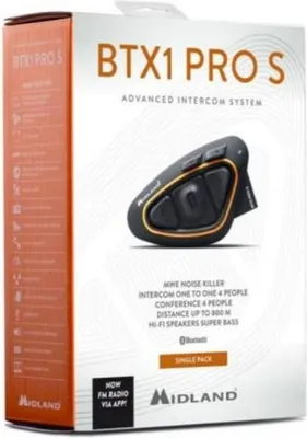 Produktbild von Midland BTX1 Pro S BT-Headset Motorradhelme, Einzelgerät