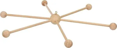 Produktbild von Famanu Mobiles Holz-Mobile 33 cm Ø - Freistehendes Bastelset