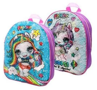 Immagine prodotto di Zaino unicorno con paillettes in tessuto cangiante 27x32cm