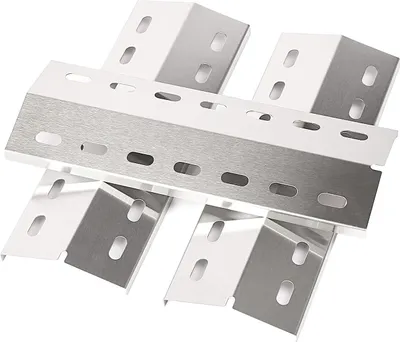 Produktbild von Edelstahl-Wärmeplatte - 3 Stück - geeignet für verschiedene Grillmodelle - 33,5 x 12 cm