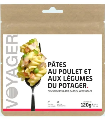 Image de Nouilles lyophilisées avec poulet et légumes, portion individuelle de 125g