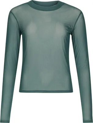 Produktbild von Black Premium by EMP Damen grünes Mesh-Langarmshirt mit Stehkragen L