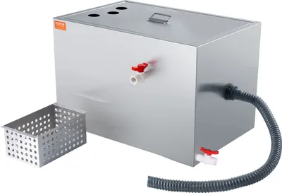 Obrázok produktu pre VEVOR Komerčný lapač tukov, 40 lbs Lapač tukov, vstupný oddeľovač Top, 9,96 GPM/min Lapač tukov z nehrdzavejúcej ocele pod drezom, 10 GPM Odlučovač oleja vody, pre reštaurácie atď.