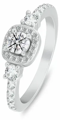 Immagine prodotto di Anello in argento scintillante con zirconi cubici RI148W - Circonferenza: 60 mm