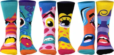 Produktbild von United Oddsocks Damen Socken, 6 Socken Pack - Strumpf, Mottomotive The Hot Heads 37-42