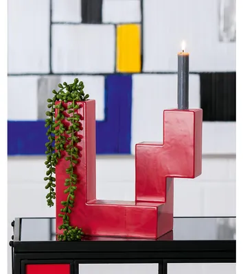 Imagen del producto de Jarrón Gilde, candelabro, "Patras", cerámica, rojo, unidad, largo 12,5 cm, ancho 26 cm, alto 25,6 cm. 34408 4063387344088