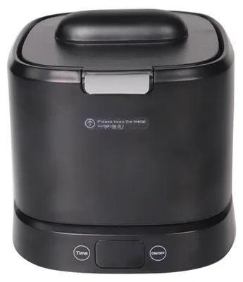 Image de Nettoyeur à ultrasons Zimilo avec stérilisation UV, cuve en acier inoxydable de 319 ml, 5 modes de nettoyage, nettoyeur pour bijoux et lunettes, silencieux et compact, noir