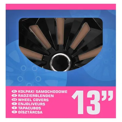Obrázok produktu pre Sada krytov kolies Fox čierny 13 palcový 4 kusy vo vitríne