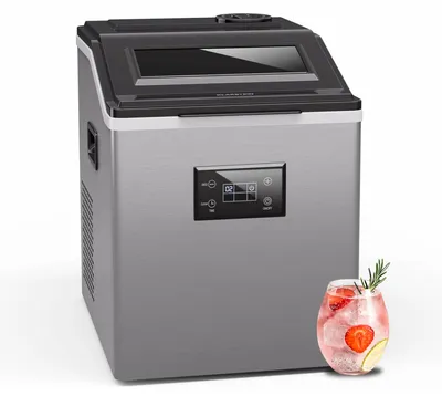 Produktbild von Klarstein FrostMaster Eiswürfelmaschine - 40 kg/Tag, 34 Eiswürfel in 15 Min, Edelstahl, LED-Bedienfeld, Eisportionierer, Eiswürfelbereiter, Ice Maker, Eiswürfelspender