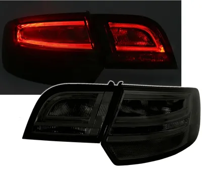 Original LED Lightbar Rückleuchten Schwarz Smoke SET für Audi A3 8P Sportback – Produktansicht