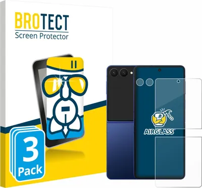 Produktbild von 3x BROTECT Schutzglas für Samsung Galaxy Z Flip 7 (Display+Kamera) Schutzfolie Panzer Folie Glas Display Schutz klar