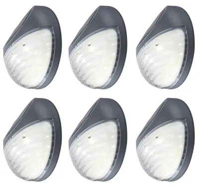 Produktbild von 6er Set LED Zaun Solarleuchten, Durchmesser 11 cm