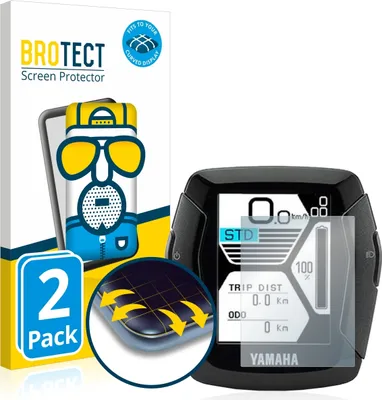 Produktbild von 2x BROTECT Fullscreen Schutzfolie für Yamaha LCD-C Display 2019 (E-Bike Display) Displayschutz Folie Fullcover Matt Entspiegelungsfolie