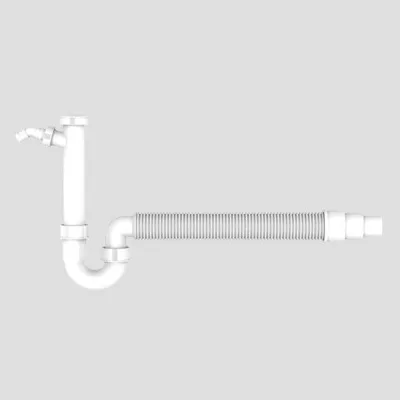 Produktbild von SANIT 31.213.00..0000 Rohrgeruchverschluss G1 1/2x40/50 flexibel Schlauch und Geräteanschluss / Ablaufverbindung / Siphon / Abfluss / Geruchsverschluss / Traps