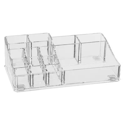 Immagine prodotto di 5five Simply Smart Organizer Selena mit 14 Fächern, Kunststoff, Transparent, 22.3 x 12.7 cm, 155910