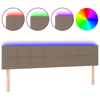 Produktbild von vidaXL LED Kopfteil Taupe 160x5x78/88 cm Stoff