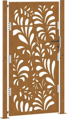 Immagine prodotto di Cancello da giardino 100x175 cm in acciaio corten design ondulato