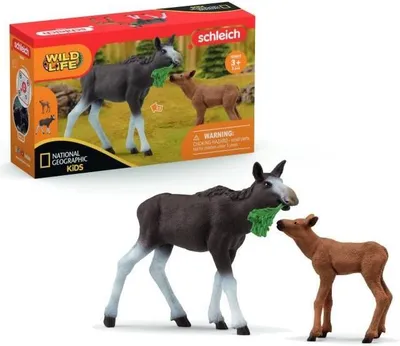 Image de Schleich - Allumage femelle avec veau - 42603 - Portée : Vie sauvage