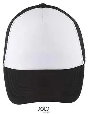 Image de SOLs 03091 | Casquette Enfants Bubble Kids, forme 5 panneaux - Couleur : White/Black - Taille : One Size