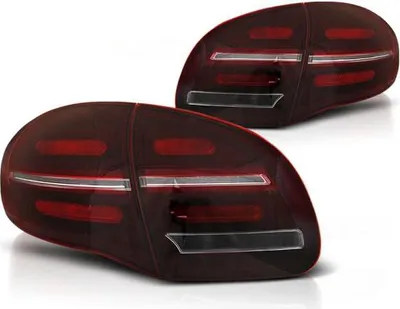 Image de Feux arrière à barre lumineuse LED intégrale, compatibles avec la Porsche Cayenne 958 92A, année de construction 2010-2014, rouge/chrome