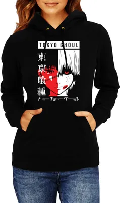 Produktbild von Damen Kapuzenpullover Japan Animation Manga Anime Comics Tokyo Ghoul 01 Ken Kaneki, Lady M / Schwarz