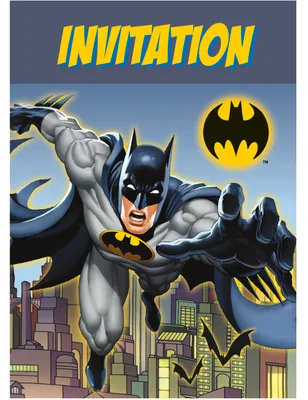 Produktbild von Batman Einladungskarten 8 Stück