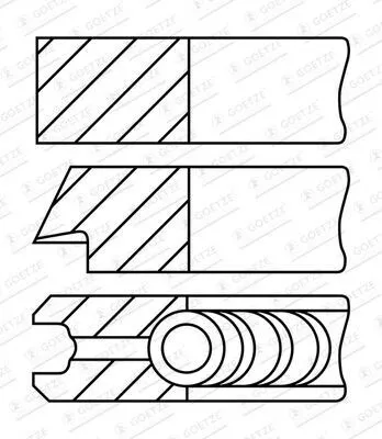 Produktbild von GOETZE ENGINE 08-438205-00 Kolbenringsatz Kolbenringe für TOYOTA HILUX III Pick-up (TGN1, GGN2, GGN1, KUN2, KUN1) HILUX Pick-up (GUN1)