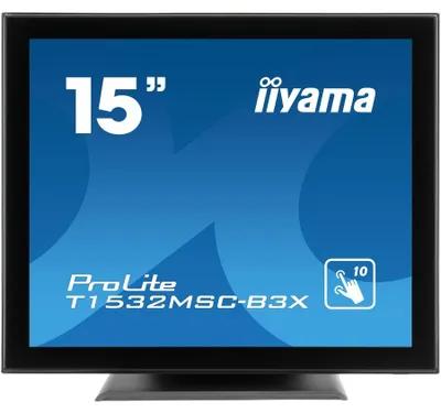 Produktbild von iiyama ProLite T1532MSC-B3X, 38,1 cm (15"), 1024 x 768 Pixel, LED, 8 ms, Schwarz