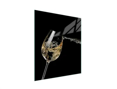 Produktbild von Hitzebeständiges Glasschneidebrett 45x52 cm mit Weinmotiv aus Sicherheitsglas