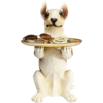 Produktbild von Deko Figur mit Tablett Hund "Butler Kingston" - ca. 52 cm