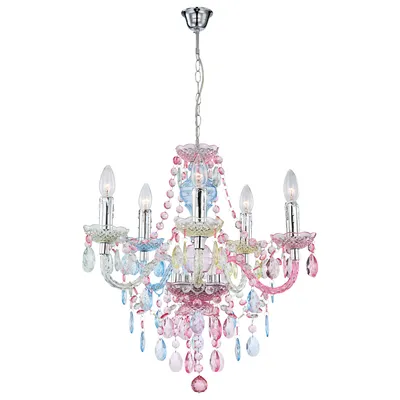 Produktbild von Globo Lighting Luster Metall verchromt, 5x E14