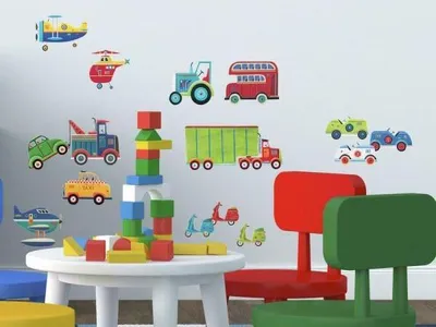 Produktbild von Wandsticker für das Kinderzimmer VERKEHRSMITTEL
