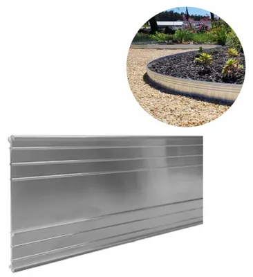 Image de Bordure de Jardin en aluminium ultra solide 24cm x 100cm | Bordure Jardin | Bordures de Jardin