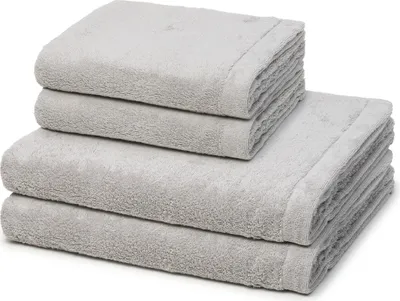 Produktbild von Cawö Lifestyle 2 X Handtuch 2 X Duschtuch im Set Puristisch edles Design für jedes Bad, Hautsympathisch und saugkräftig, Voluminöse Tücher mit Flächengewicht 520 g/m² 4er Set