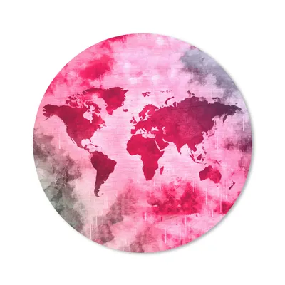 Produktbild von MuchoWow® Mauspad Mousepad Weltkarte - Abstrakt - Farben 30x30 cm - Mousepads - Maus Mat - Pad - Mausunterlage - Tischunterlage - Schreibtischmatten
