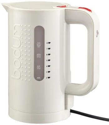 Productafbeelding van Bodum 11452/01/294/565/913 Bistro, draadloze waterkoker, kunststof behuizing, inhoud 1 liter, 1300 watt, 360° voet, droogkookbeveiliging, kalkfilter, automatische uitschakeling