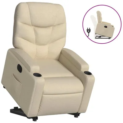 Produktbild von vidaXL Relaxsessel mit Aufstehhilfe Creme Stoff