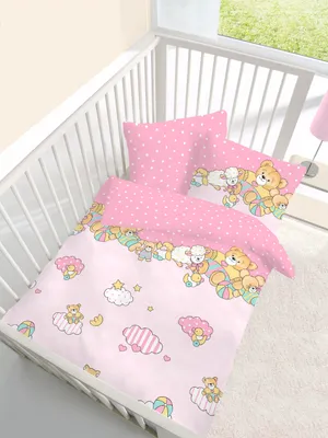 Produktbild von Baby Wende Bettwäsche Bärchen rosa 100x135 + 40x60 cm