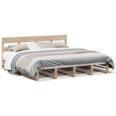 Immagine prodotto di vidaXL Letto in legno massiccio senza materasso 200x200 cm pino