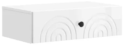 Immagine prodotto di Tavolino da Parete Laterale Bianco Lucido 59 x 34,5 x 17 cm