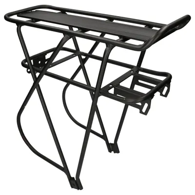 Produktbild von windmeile | Gepäckträger für Akkus mit 357x147x66mm, Aluminiumlegierung, Schwarz, 4 Befestigungspunkte, 357x147x66mm, E-Bike, Elektro Fahrrad, Pedelec