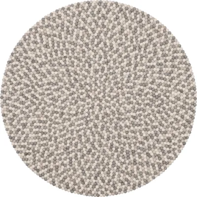 Produktbild von Multifarben Filzkugelteppich Rund ø 250 cm Natur hell