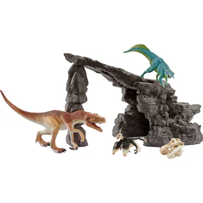 Produktbild von Schleich Dinosaurs Figur Sammelfigur Dinoset mit Höhle 41461