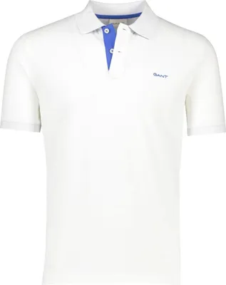 Zdjęcie produktu dla Gant Regular Fit Contrast Pique Rugger Polo White - Large XL
