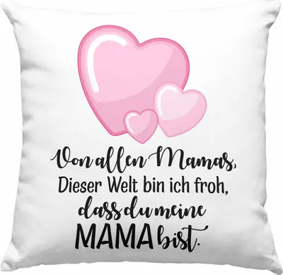Produktbild von Trendation - Beste Mutter Mama Deko-Kissen mit Füllung 40x40 Geschenk von Tochter zum Geburtstag Weihnachten Deko-Kissen mit Füllung 40x40 Lustig Geschenke Muttertag Muttertagsgeschenk (Rosa)